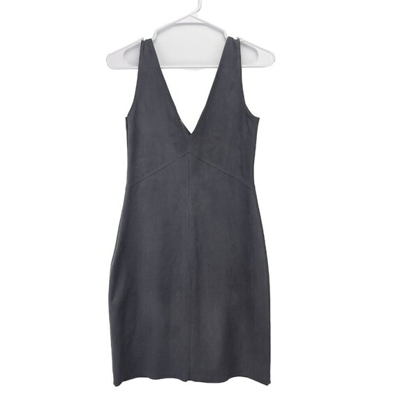 Aritzia Wilfred Free NWOT Jones Faux Vegan Suede V-Neck Sleeveless Dress Size 4 - Picture 6 of 10